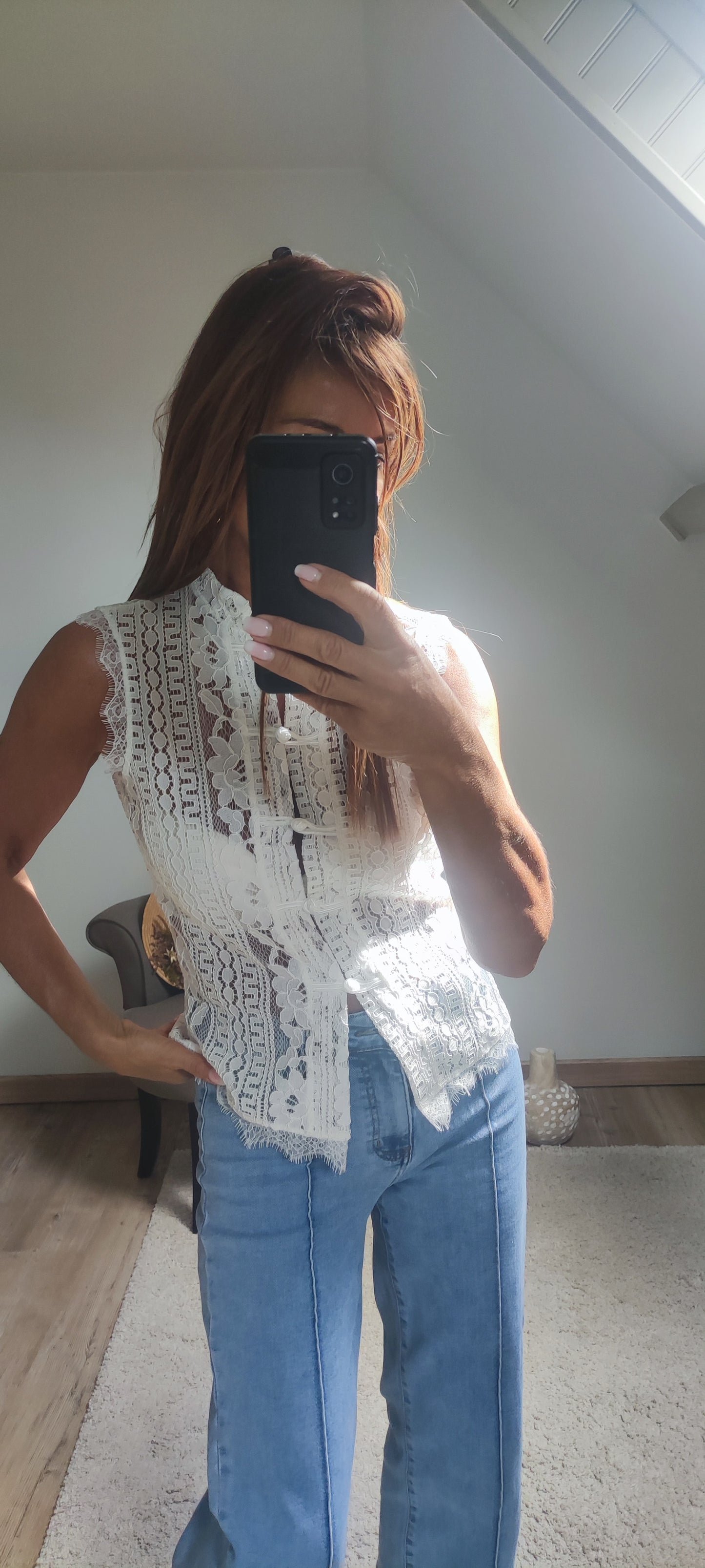 VICTOIRE BLOUSE BRODEE-BLANCHE