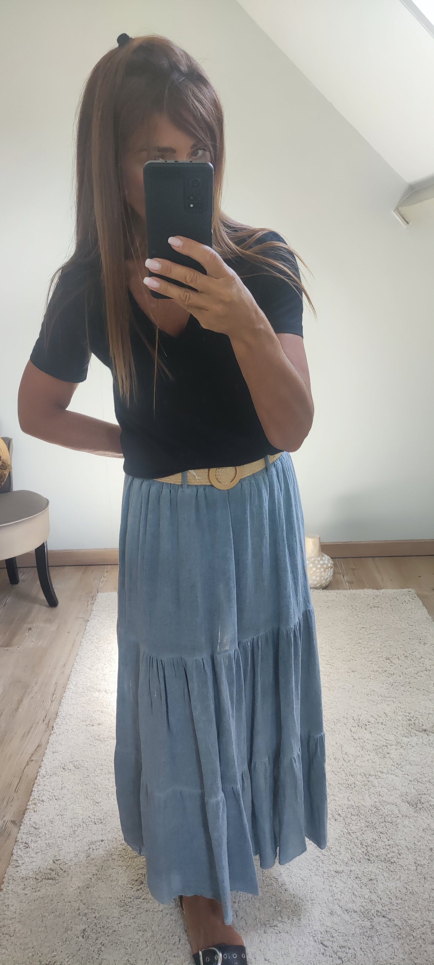 LINGHA-JUPE JEANS