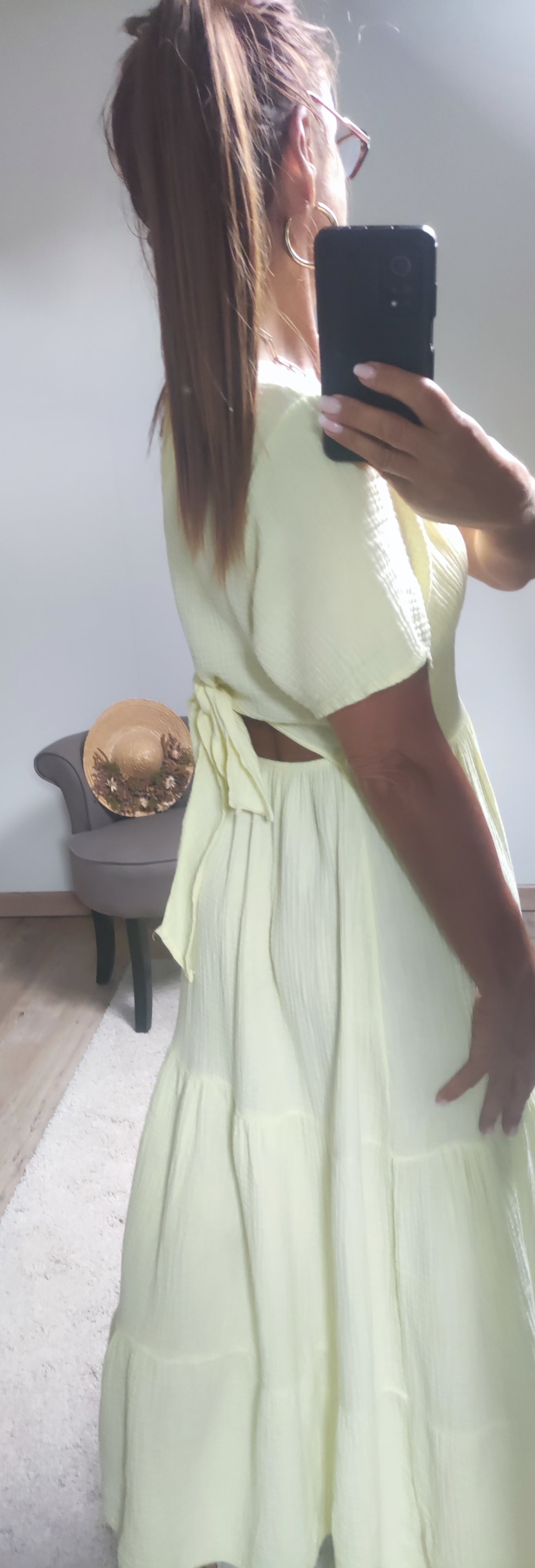 SOLEIL ROBE LONGUE-JAUNE