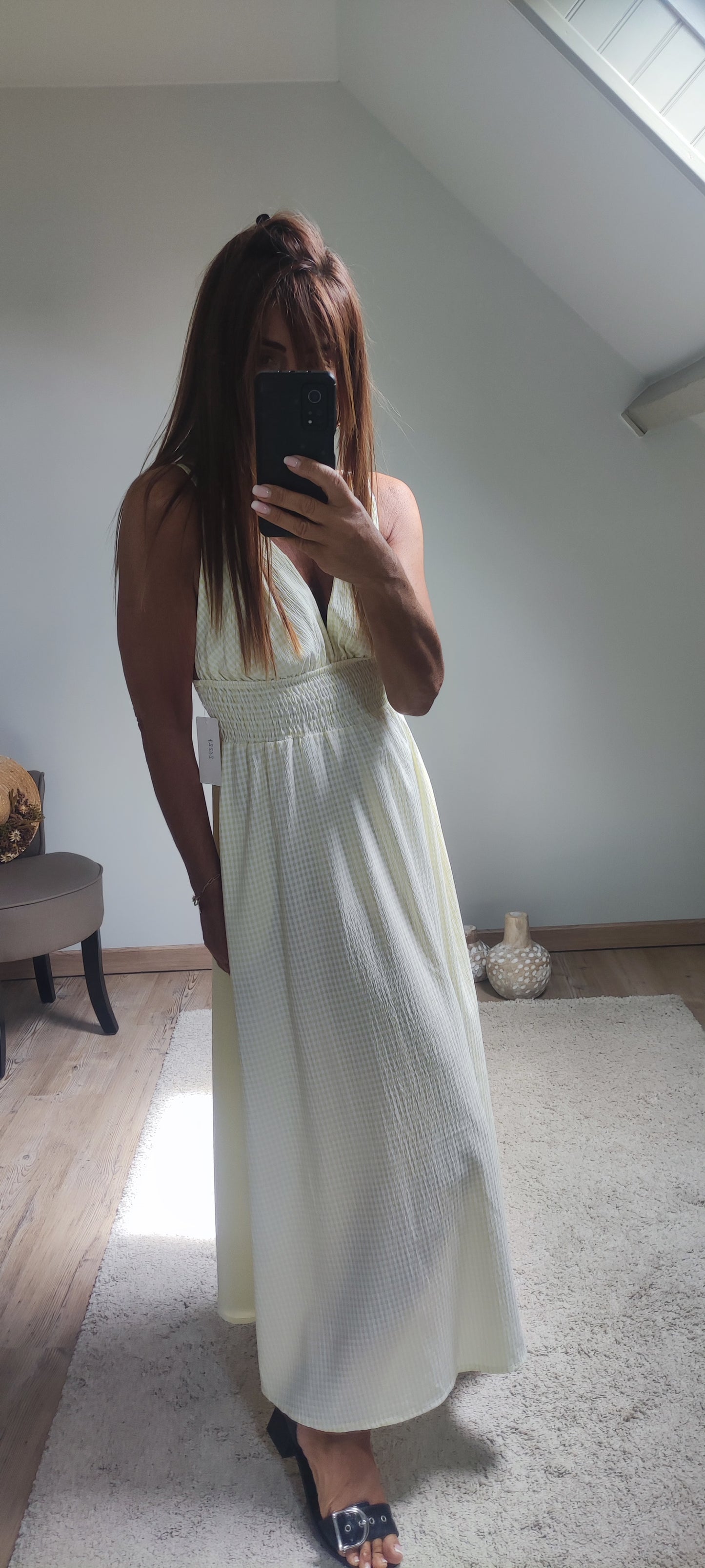 ROBE VICHY-JAUNE