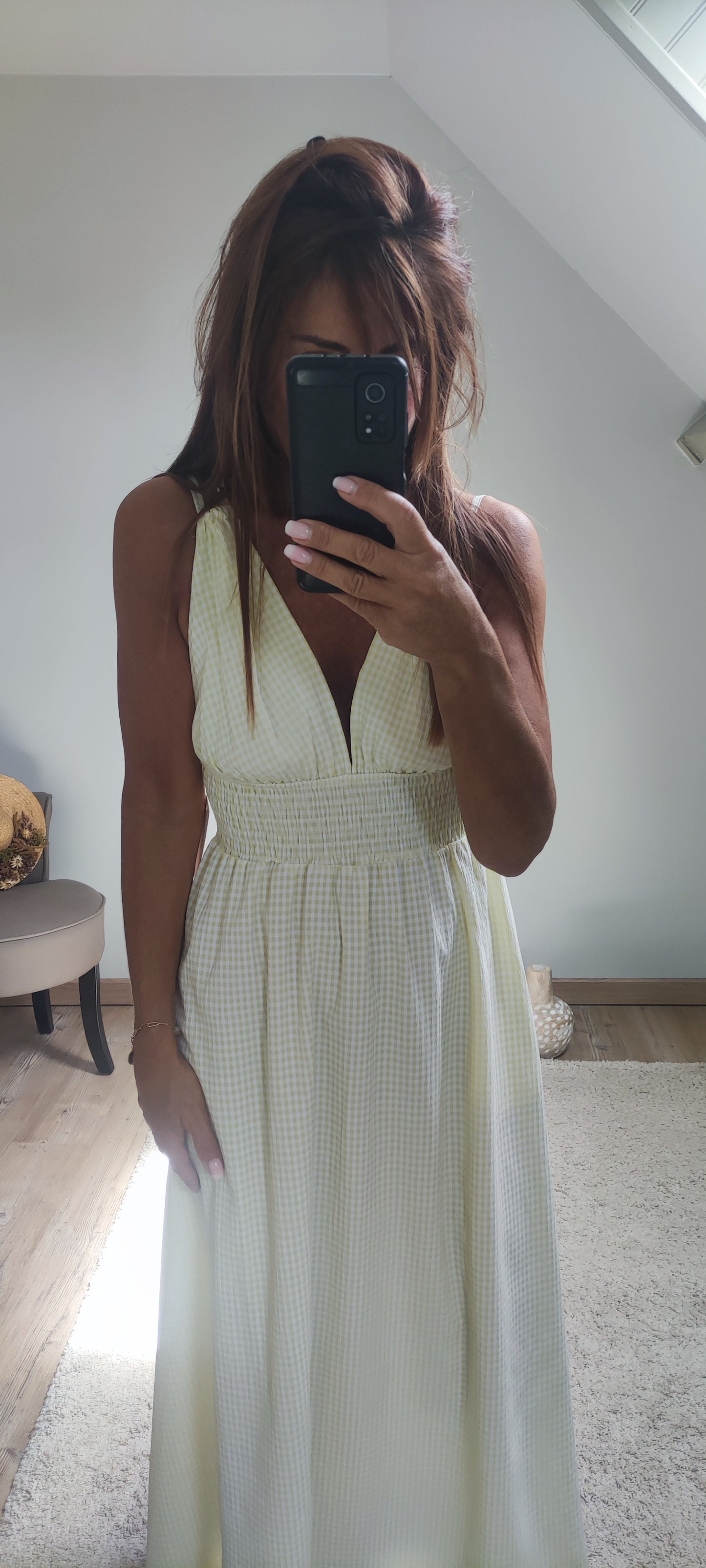 ROBE VICHY-JAUNE