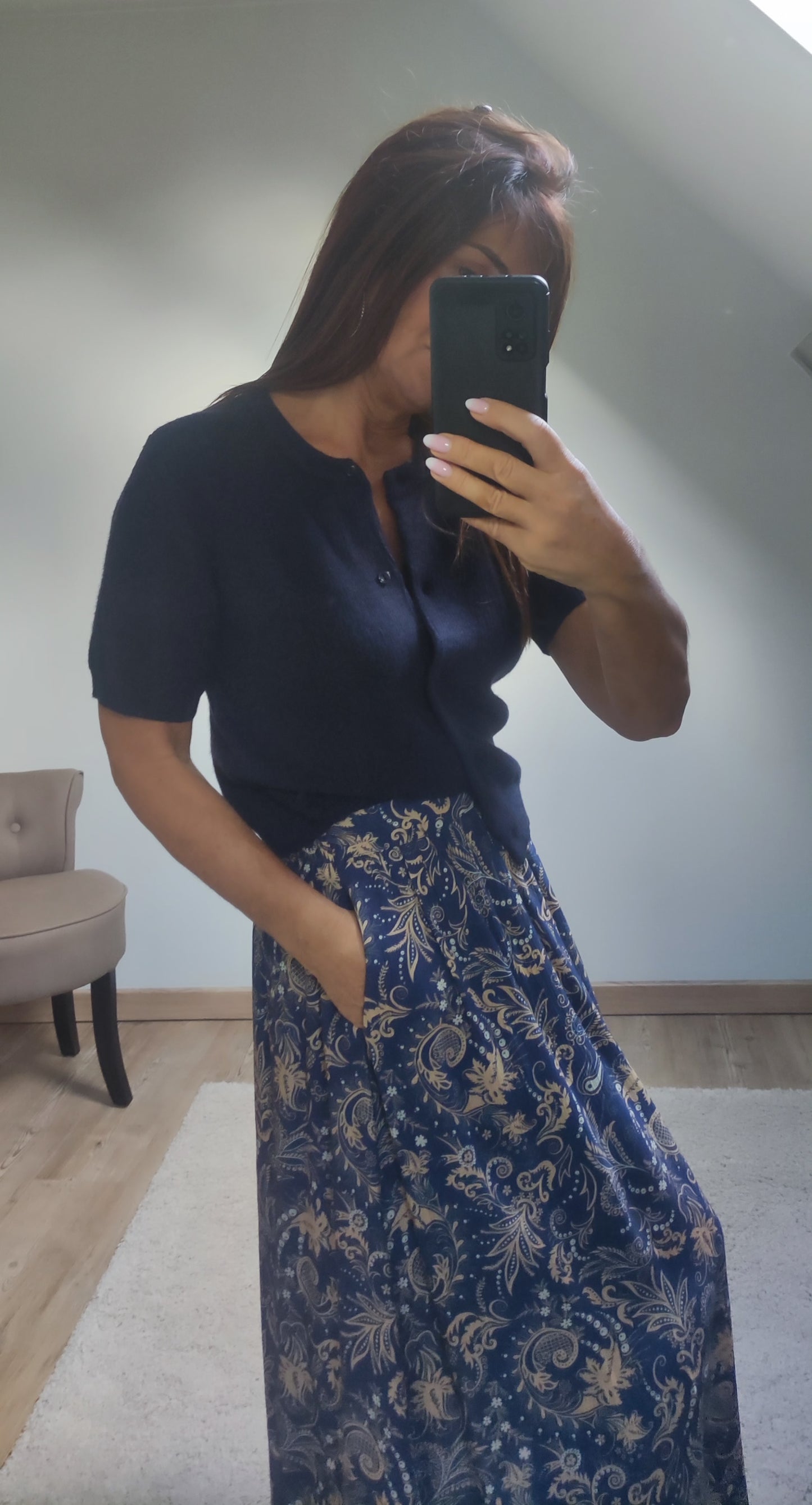 ARIANA BLEU MARINE-CARDIGUAN