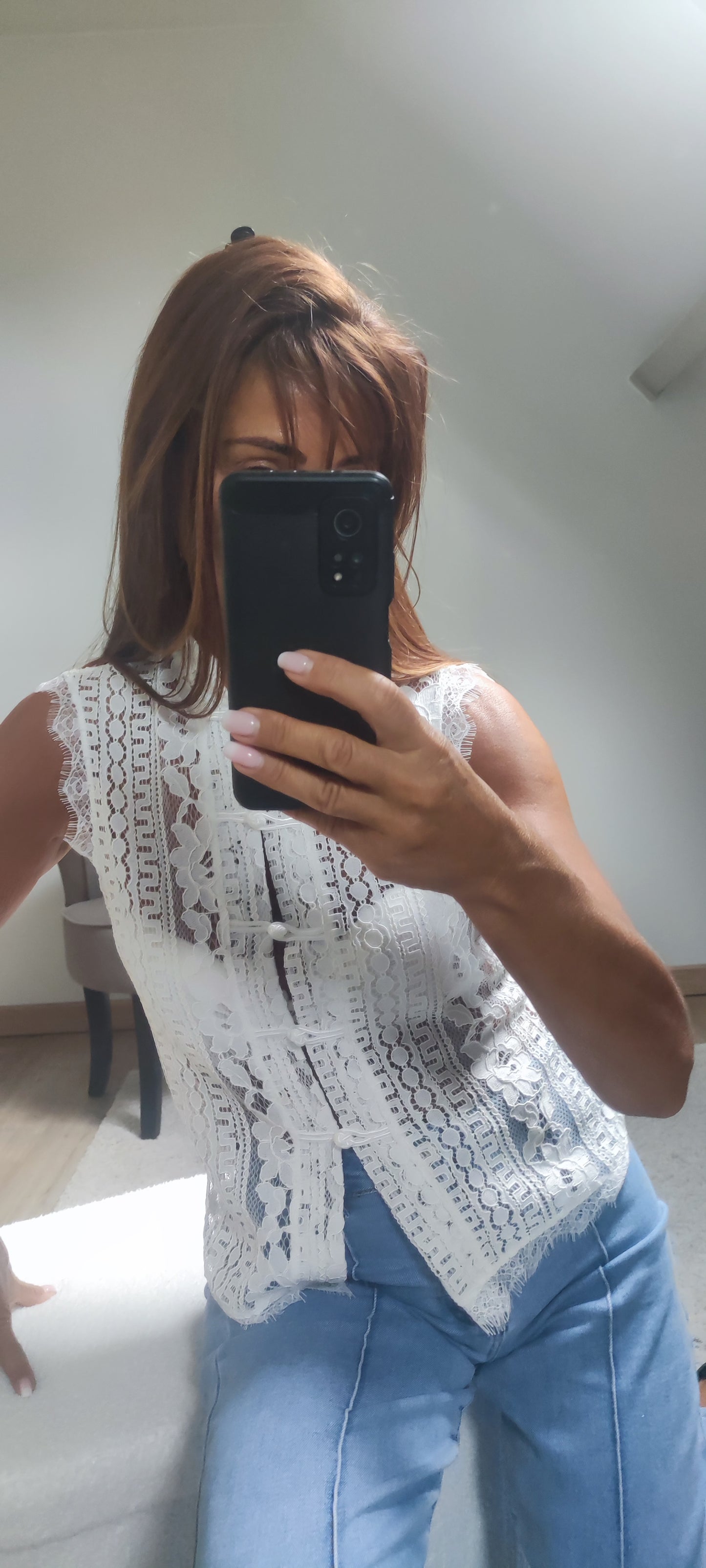 VICTOIRE BLOUSE BRODEE-BLANCHE