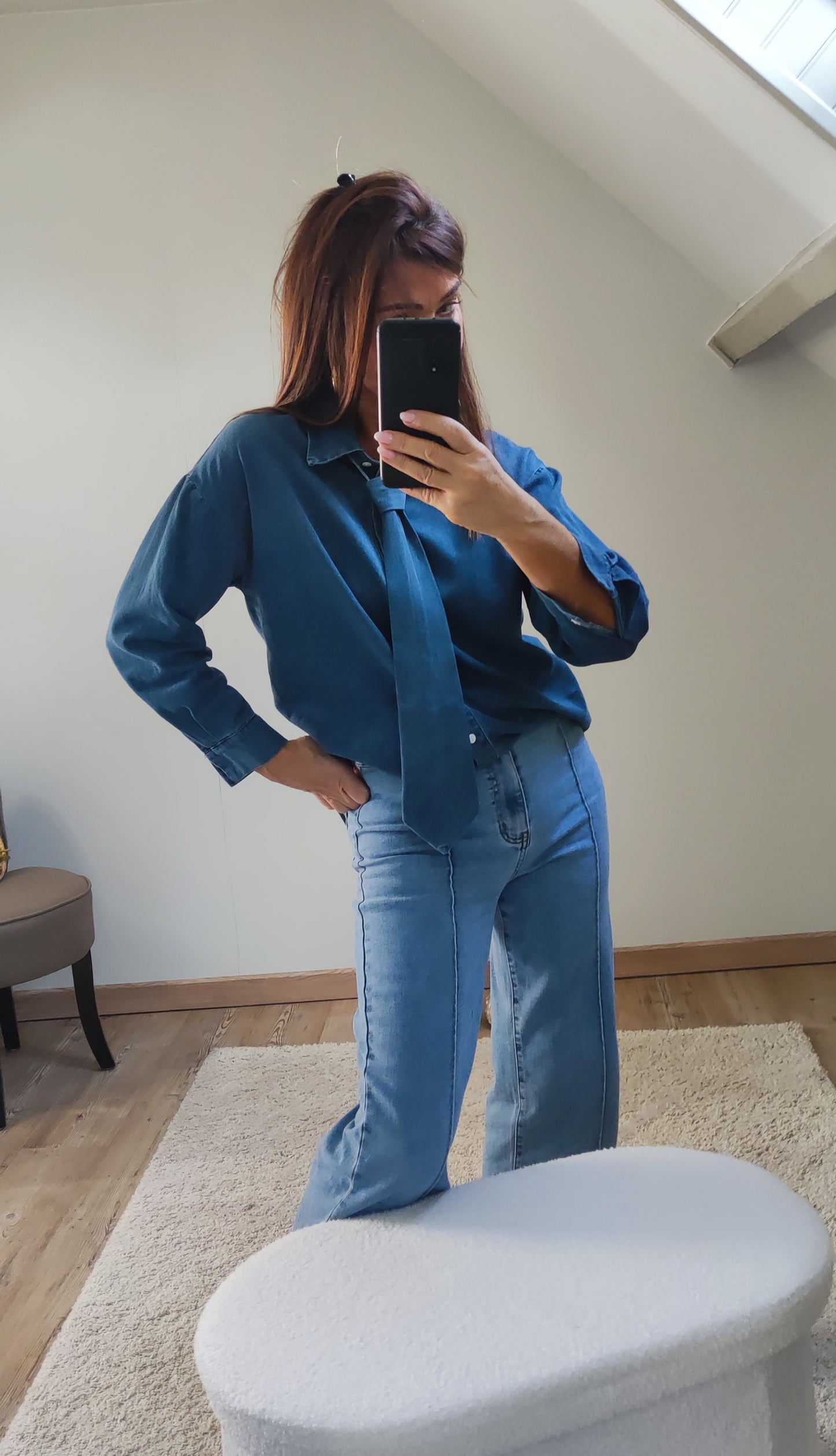 ELIORA BLEUE-CHEMISE