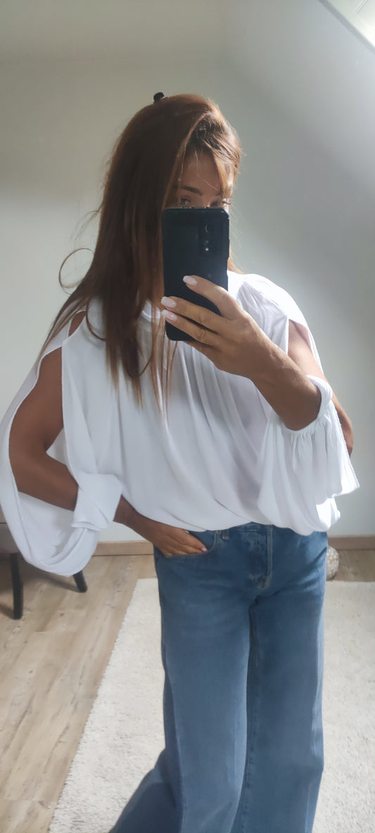 RIVIERA BLOUSE-BLANCHE