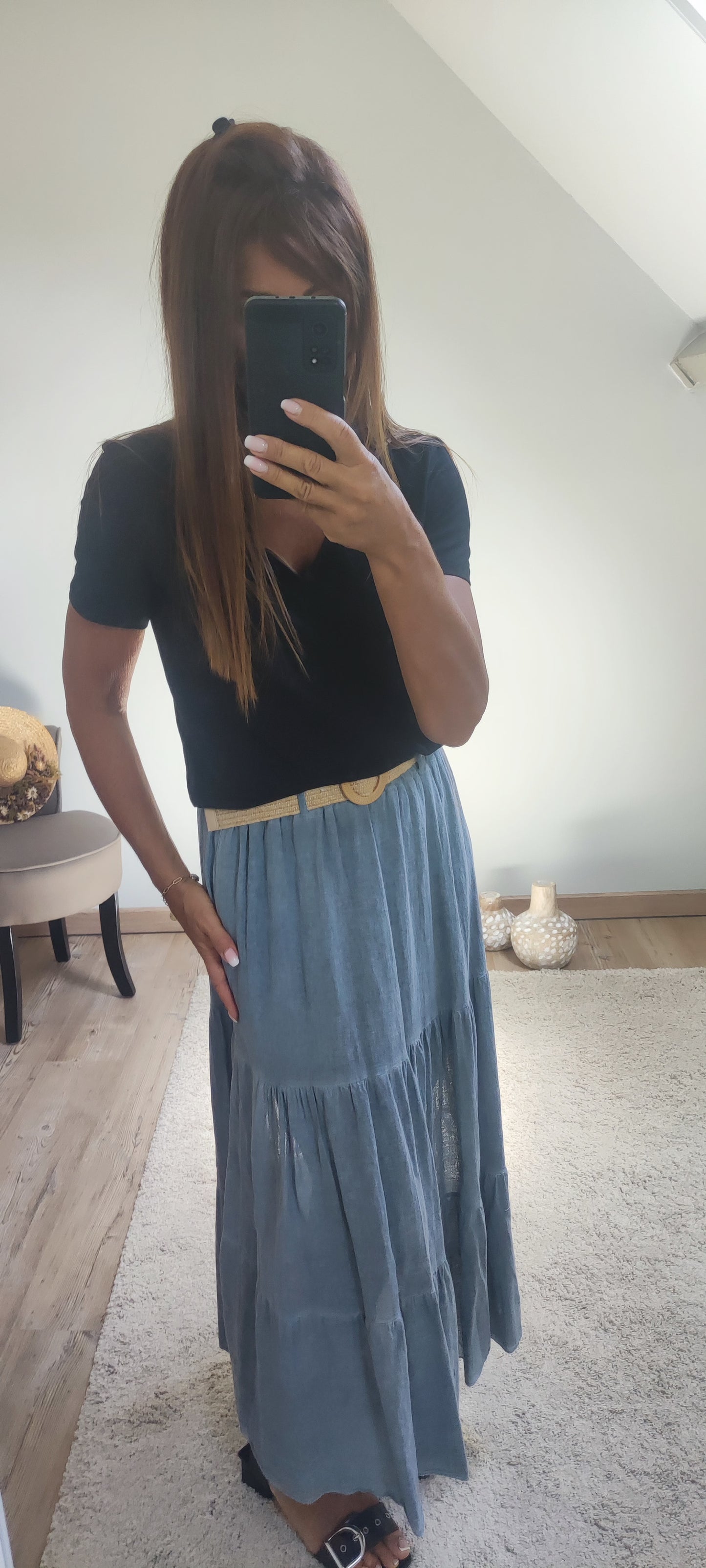 LINGHA-JUPE JEANS